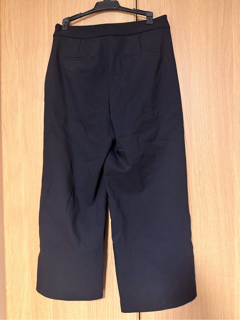 Rachel Zoe Black High-Rise Wide Leg Trousers with Gold Buttons - Picture 3 of 4